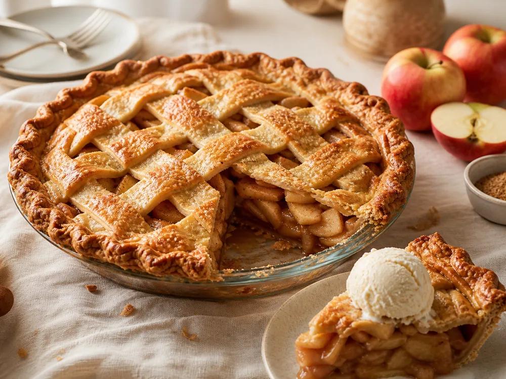 Homemade apple pie recipe image for a polished digital recipe card