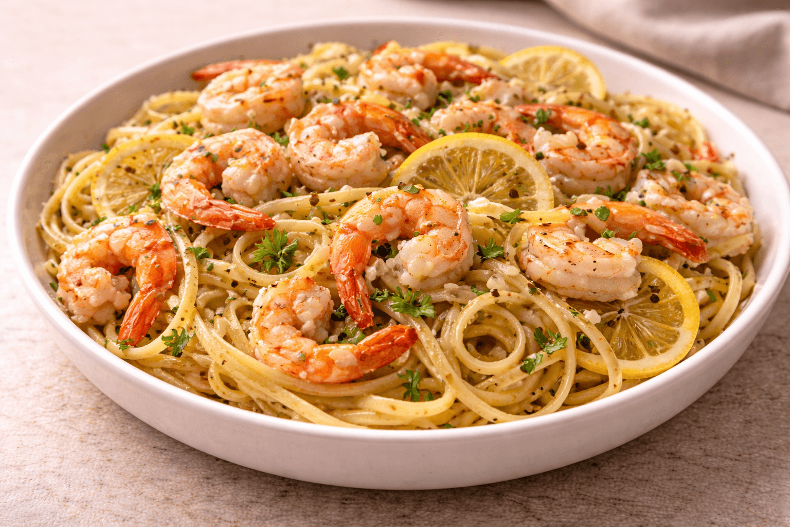 Linguine with Shrimp Scampi